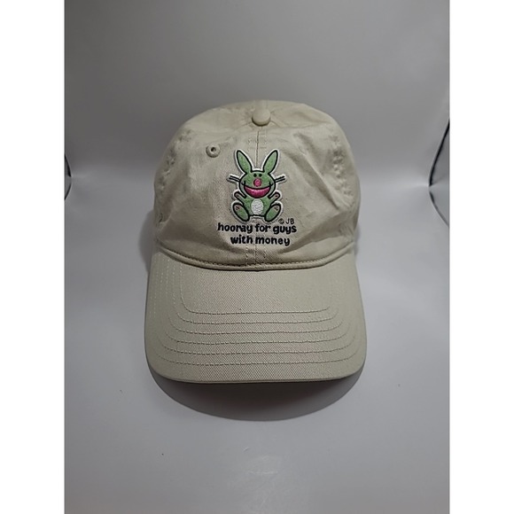 Y2K Vintage Happy Bunny Hat Hooray For Guys With Money - Picture 1 of 7